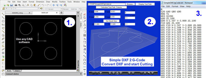 Simple CNC G-Code Programming Software for 3 Axis CNC Machining